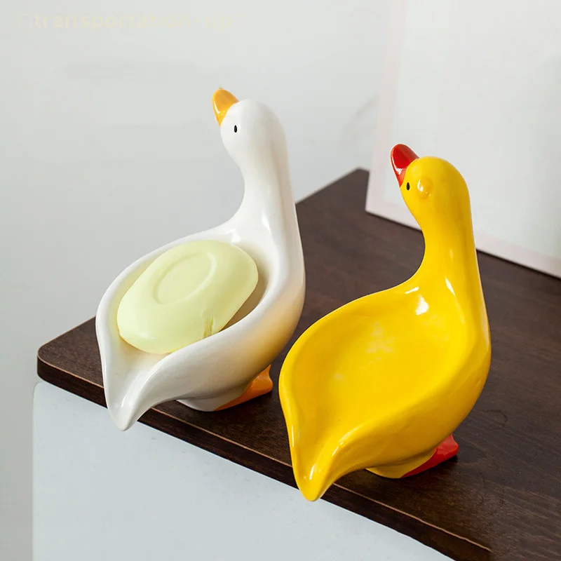 Ceramics Soap Dish Vivid Duck Shape Soap Container Keeps Soap Dry Drainage Tray for Shower Bathroom Kitchen Toilet Decoration
Ceramics Soap Dish Vivid Duck Shape Soap Container Keeps Soap Dry Drainage Tray for Shower Bathroom Kitchen Toilet Decoration