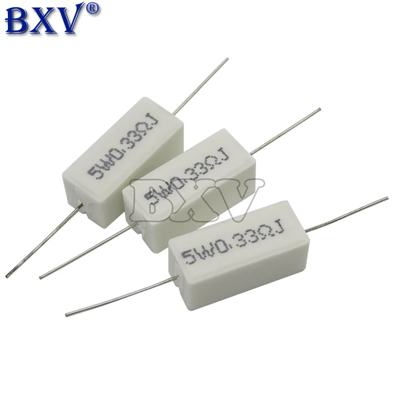 10PCS/OT 5W Cement Resistance 0.1 ~ 10k Ohm 0.33R 1R 10R 100R 0.22 0.33 1 10 100 1K 10K Ohm Cement Resistor BXV
10PCS/OT 5W Cement Resistance 0.1 ~ 10k Ohm 0.33R 1R 10R 100R 0.22 0.33 1 10 100 1K 10K Ohm Cement Resistor BXV