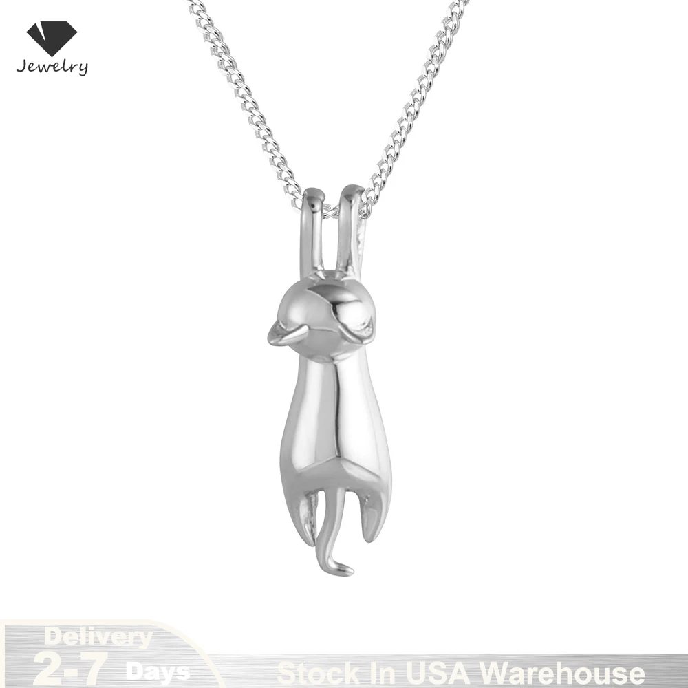 Real 925 Sterling Silver Cute cat Necklaces Pendants for Women Fashion Ladies Festival Gift Fine Jewelry Stock in USA Warehouse
Real 925 Sterling Silver Cute cat Necklaces Pendants for Women Fashion Ladies Festival Gift Fine Jewelry Stock in USA Warehouse