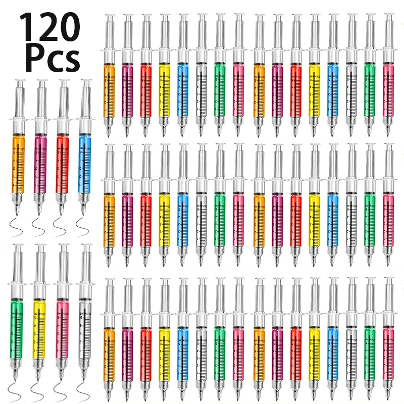 120Pcs Syringe Pens Retractable Fun Nurse Pens Novelty Pens Nurse Graduation Gifts Nursing School Supplies Kids Party Favor
120Pcs Syringe Pens Retractable Fun Nurse Pens Novelty Pens Nurse Graduation Gifts Nursing School Supplies Kids Party Favor
