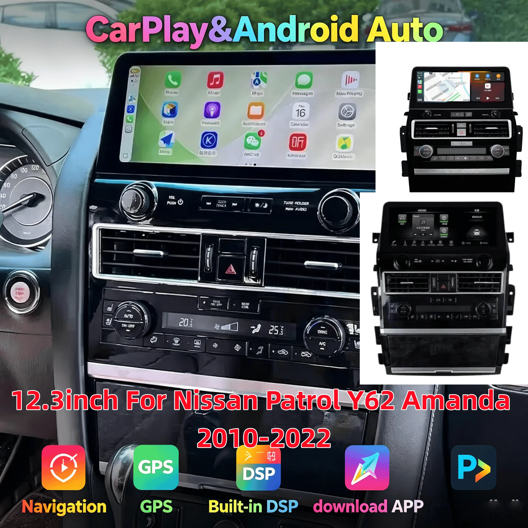 Auto Radio Android 13 For Nissan Patrol Y62 Amanda 2010-2022 Carplay Head Unit Auto Radio 4G BT Touch Screen Bluetooth 5.0
Auto Radio Android 13 For Nissan Patrol Y62 Amanda 2010-2022 Carplay Head Unit Auto Radio 4G BT Touch Screen Bluetooth 5.0