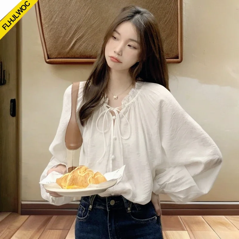 Women's Ruffles Cute Bow Tie Tops Preppy Style Vintage Japanese Korea Design Button Elegant Formal White Pink Shirts Blouses
Women's Ruffles Cute Bow Tie Tops Preppy Style Vintage Japanese Korea Design Button Elegant Formal White Pink Shirts Blouses