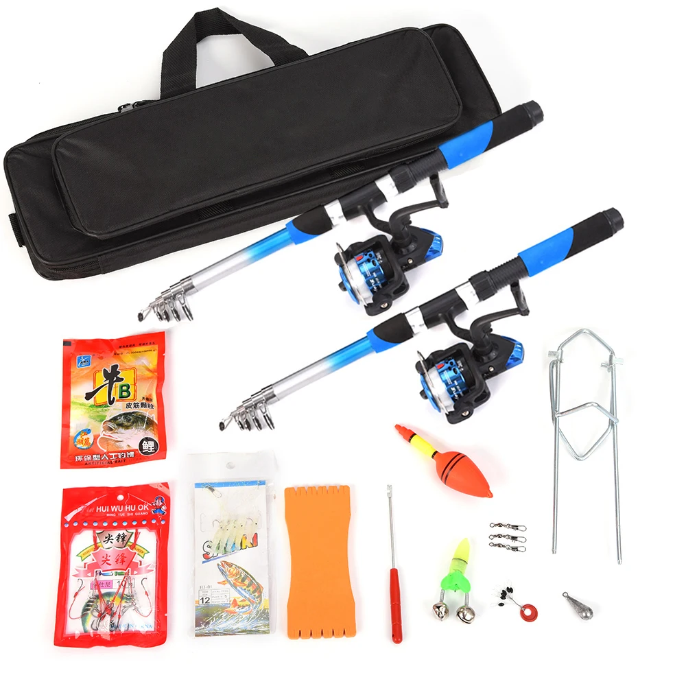 Ultra Light Fishing Rod Reel Combo Full Kit with 2PCS 2.1m Telescopic Fishing Rods Spinning Reels Fishing Lures Hook Fishing Bag
Ultra Light Fishing Rod Reel Combo Full Kit with 2PCS 2.1m Telescopic Fishing Rods Spinning Reels Fishing Lures Hook Fishing Bag
