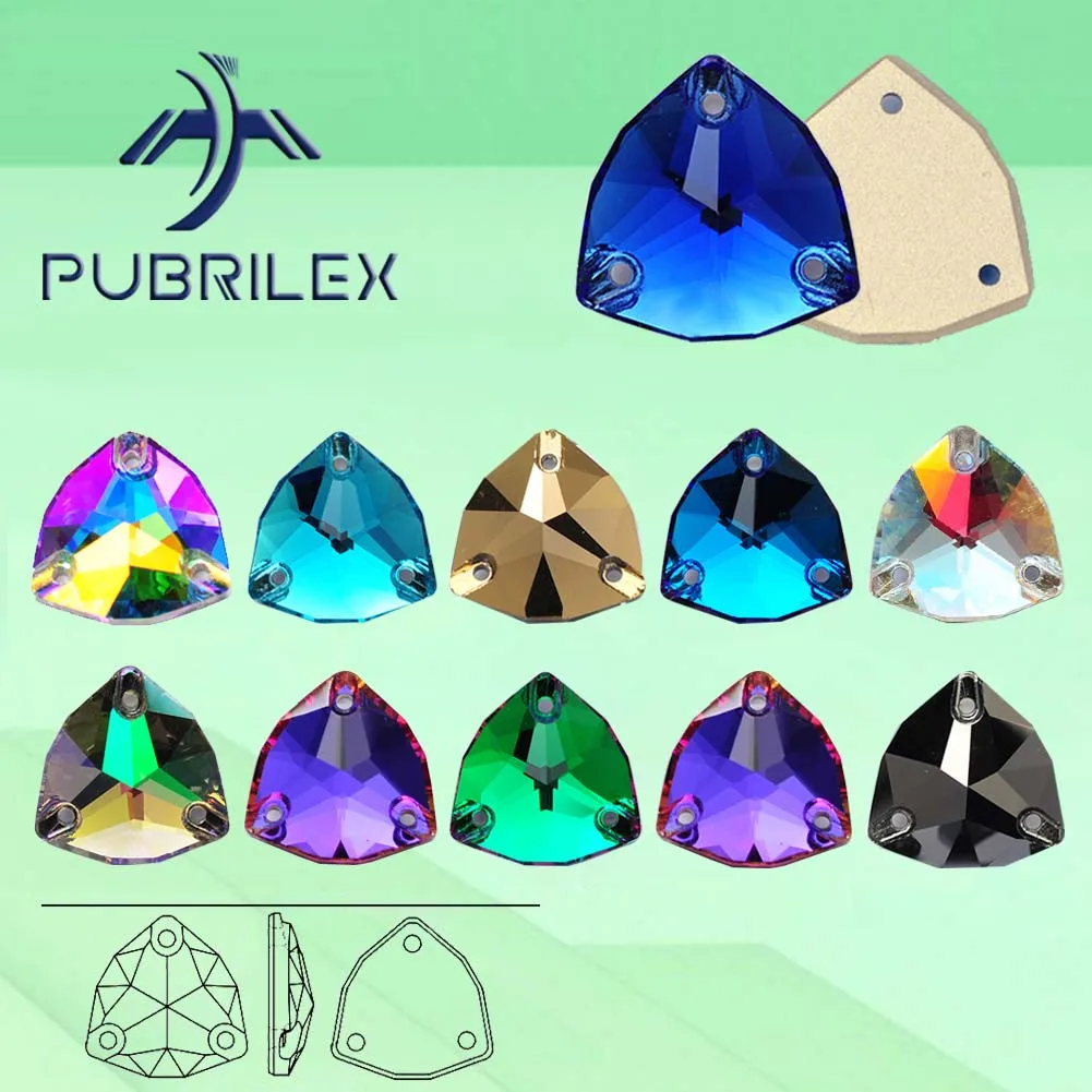 PUBRILEX Wholesale Glass K9 Strass Edges with Chamfers Trilliant Flatback Sew On Rhinestone For Clothes Dress Shoes
PUBRILEX Wholesale Glass K9 Strass Edges with Chamfers Trilliant Flatback Sew On Rhinestone For Clothes Dress Shoes