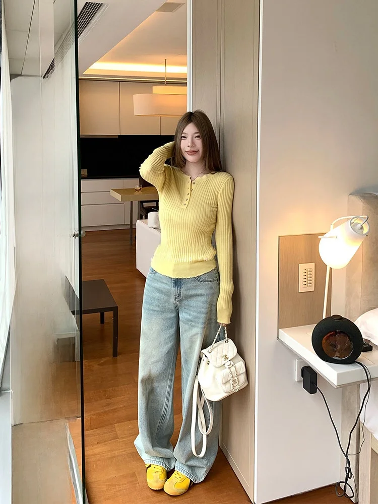 High Waist Wide Leg Distressed Denim Jeans Women's Spring Autumn Loose Long Pants Design Sense Trousers Luu Taohuier
High Waist Wide Leg Distressed Denim Jeans Women's Spring Autumn Loose Long Pants Design Sense Trousers Luu Taohuier