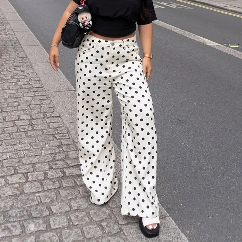 Tsiisd Fashion Printing Dot Women's Pants Casual Loose High Waist Straight-Leg Pants Streetwear Trousers New Women's Pants 2026
Tsiisd Fashion Printing Dot Women's Pants Casual Loose High Waist Straight-Leg Pants Streetwear Trousers New Women's Pants 2026