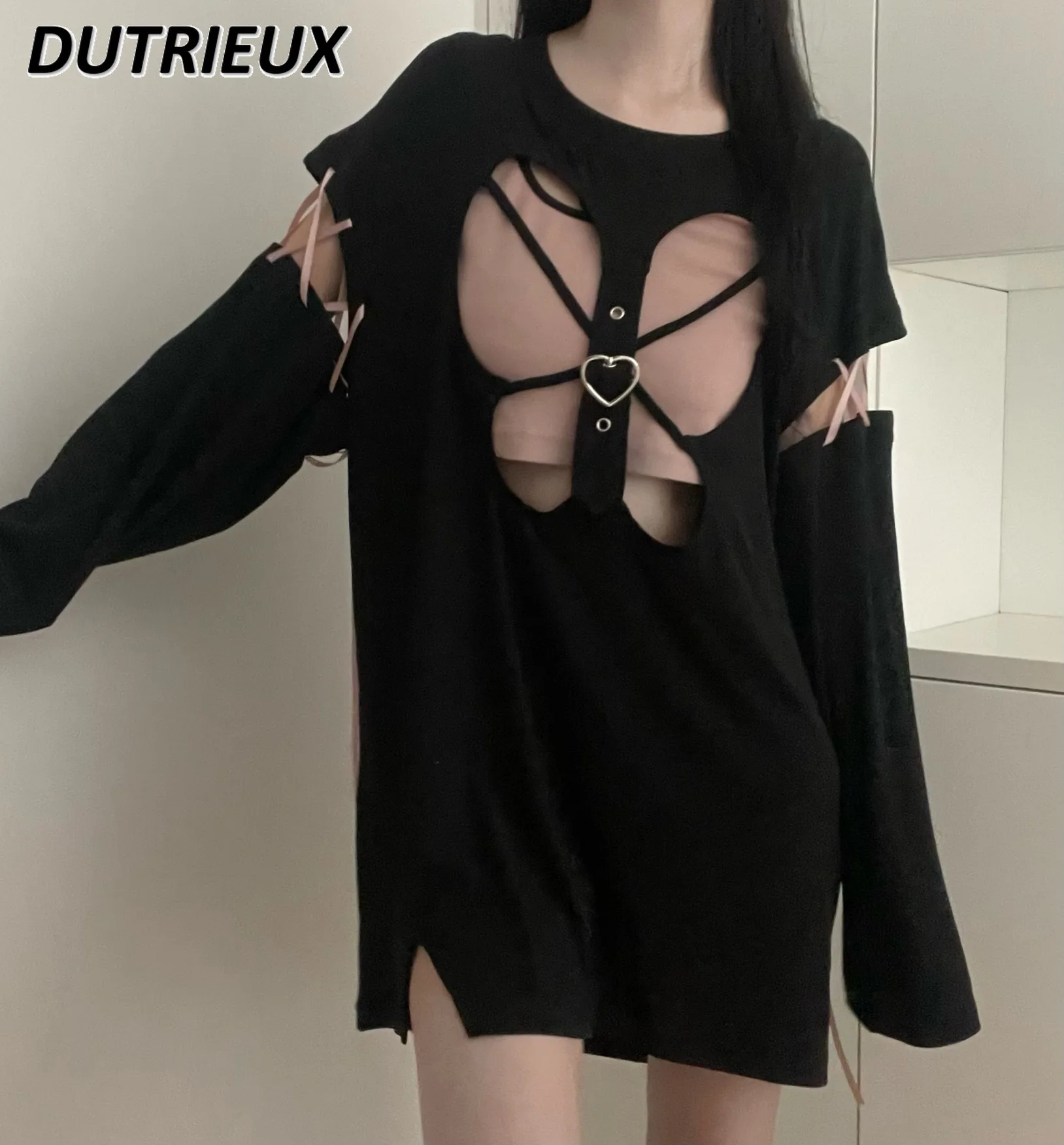 Spring and Summer New Sweet Girls Hollow Long-sleeved Solid Color T-shirt Sunscreen Clothes and Base Vest Two-piece Set
Spring and Summer New Sweet Girls Hollow Long-sleeved Solid Color T-shirt Sunscreen Clothes and Base Vest Two-piece Set