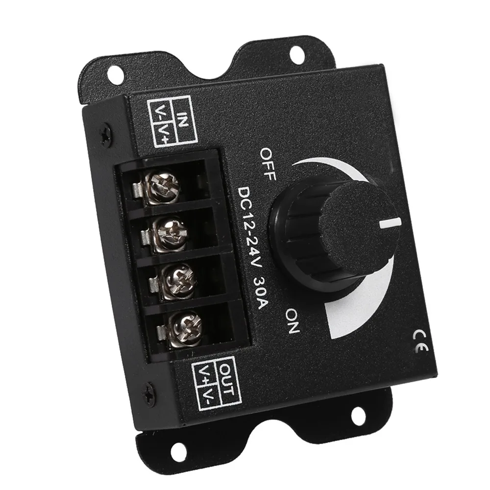 Durable Metal LED Dimmer Switch 12V-24V DC 30A Current LED Strip Light Controller PWM Dimming Controller LED Lighting
Durable Metal LED Dimmer Switch 12V-24V DC 30A Current LED Strip Light Controller PWM Dimming Controller LED Lighting
