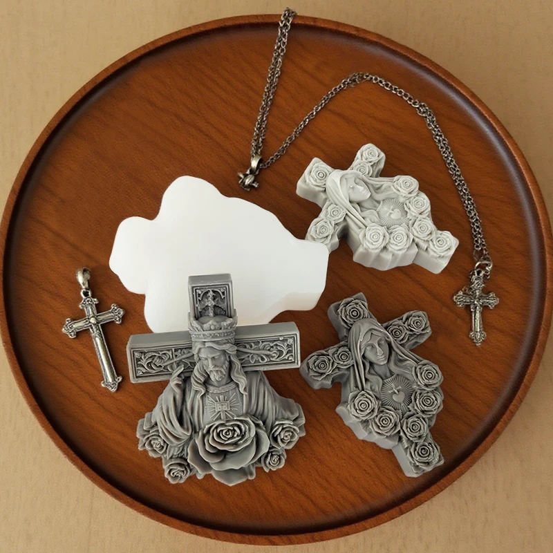 Flower Cross Our Lady Jesus 3D Silicone Mold Make Candle Aromatherapy Drip Plaster Home Decoration Silicone Mold, Handmade DIY
Flower Cross Our Lady Jesus 3D Silicone Mold Make Candle Aromatherapy Drip Plaster Home Decoration Silicone Mold, Handmade DIY