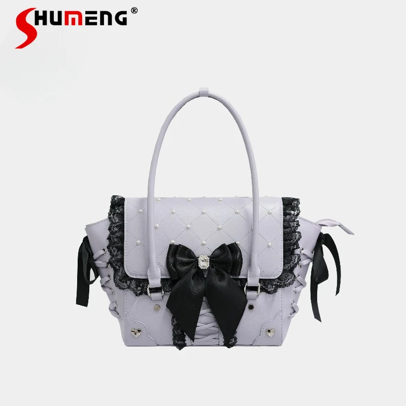 Shopping Bags Y2k Original New Design Cute Lolita Lace Bow Crossbody Bag For Girls 3 Colors Can Choose Japanese Beautiful Bags
Shopping Bags Y2k Original New Design Cute Lolita Lace Bow Crossbody Bag For Girls 3 Colors Can Choose Japanese Beautiful Bags