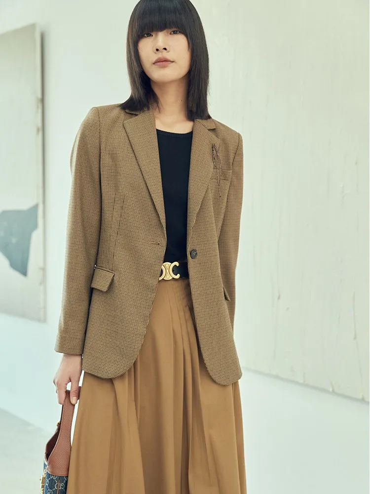 Пальто Cokewei из австралийской шерсти Ultrine, приталенное, с цепочкой на лацканах, удлиненное, прямого кроя, в стиле костюмного пиджака
Пальто Cokewei из австралийской шерсти Ultrine, приталенное, с цепочкой на лацканах, удлиненное, прямого кроя, в стиле костюмного пиджака