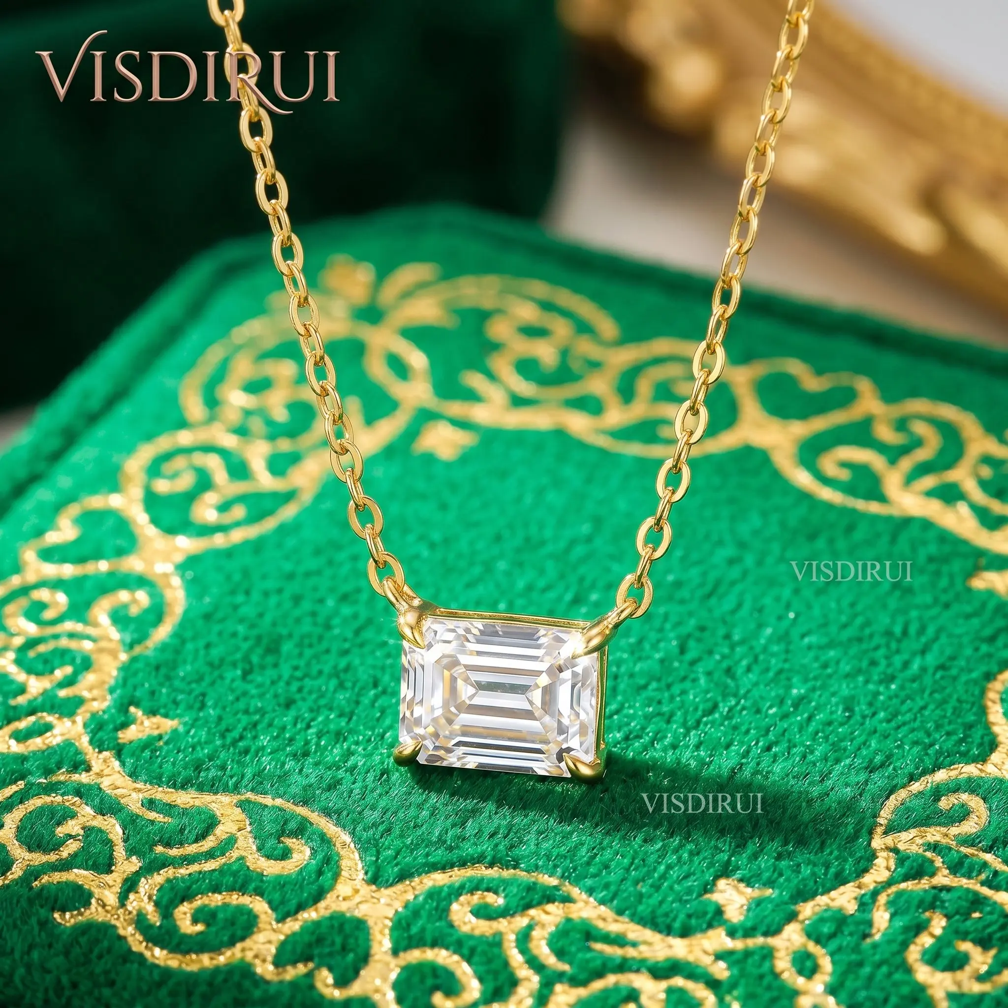 VISDIRUI Luxury 1-2ct Emerald Cut Pendant Plated With 18k Gold 925 Sterling Silver Necklace D Color Vvs1 With Gra Jewelry
VISDIRUI Luxury 1-2ct Emerald Cut Pendant Plated With 18k Gold 925 Sterling Silver Necklace D Color Vvs1 With Gra Jewelry