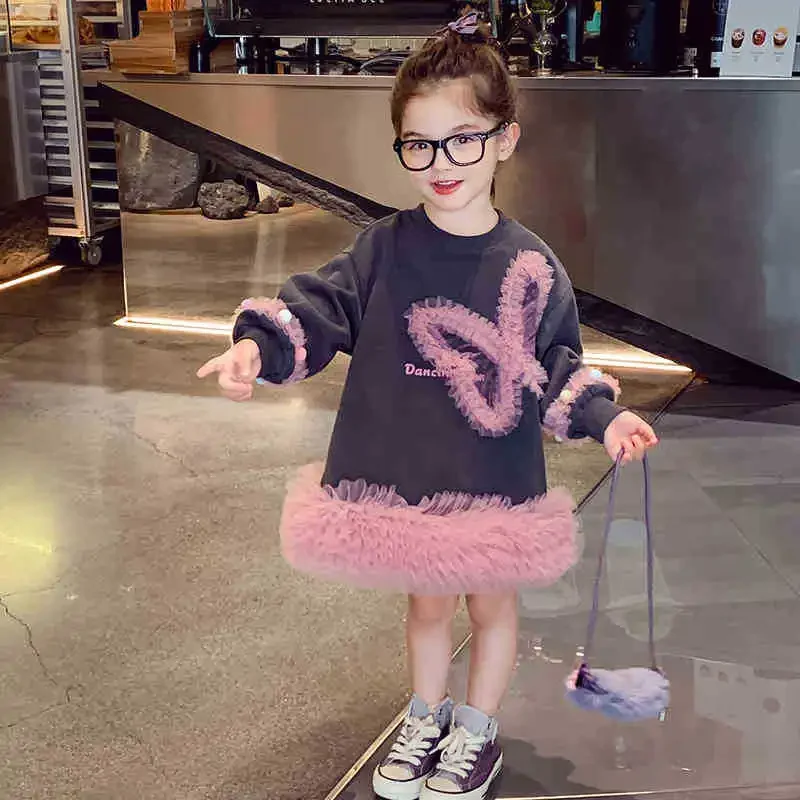 Girls' Dress Casual Sweater Dress Spring Autumn Splicing Mesh Princess Dress Outer Wear Casual Simple Tutu Girls Casual Dresses
Girls' Dress Casual Sweater Dress Spring Autumn Splicing Mesh Princess Dress Outer Wear Casual Simple Tutu Girls Casual Dresses