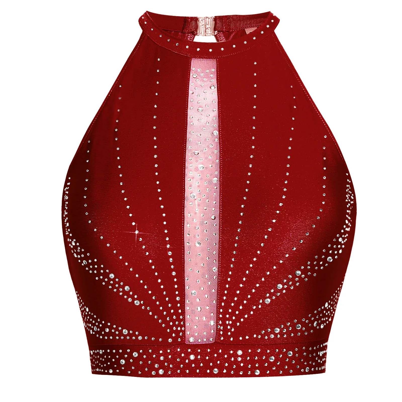 Womens Lyrical Tango Dance Crop Top Glittery Rhinestones Sleeveless Back Hollow-out Tank Top Modern Dance Belly Dance Costume
Womens Lyrical Tango Dance Crop Top Glittery Rhinestones Sleeveless Back Hollow-out Tank Top Modern Dance Belly Dance Costume