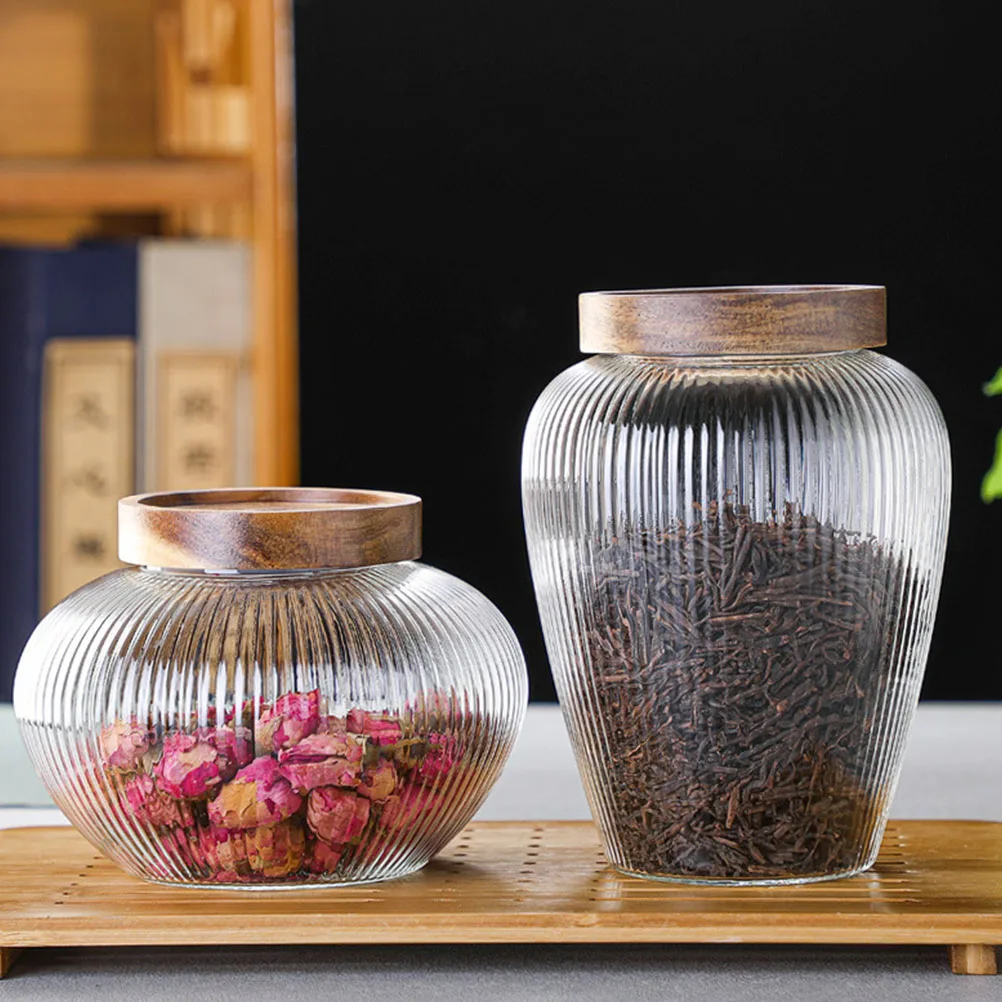 Transparent Glass Tea Leaf Coffee Bean Storage Jar Japanese Style Airtight Lid Preserved Canister Snack Grain Storage Kitchen 
Transparent Glass Tea Leaf Coffee Bean Storage Jar Japanese Style Airtight Lid Preserved Canister Snack Grain Storage Kitchen