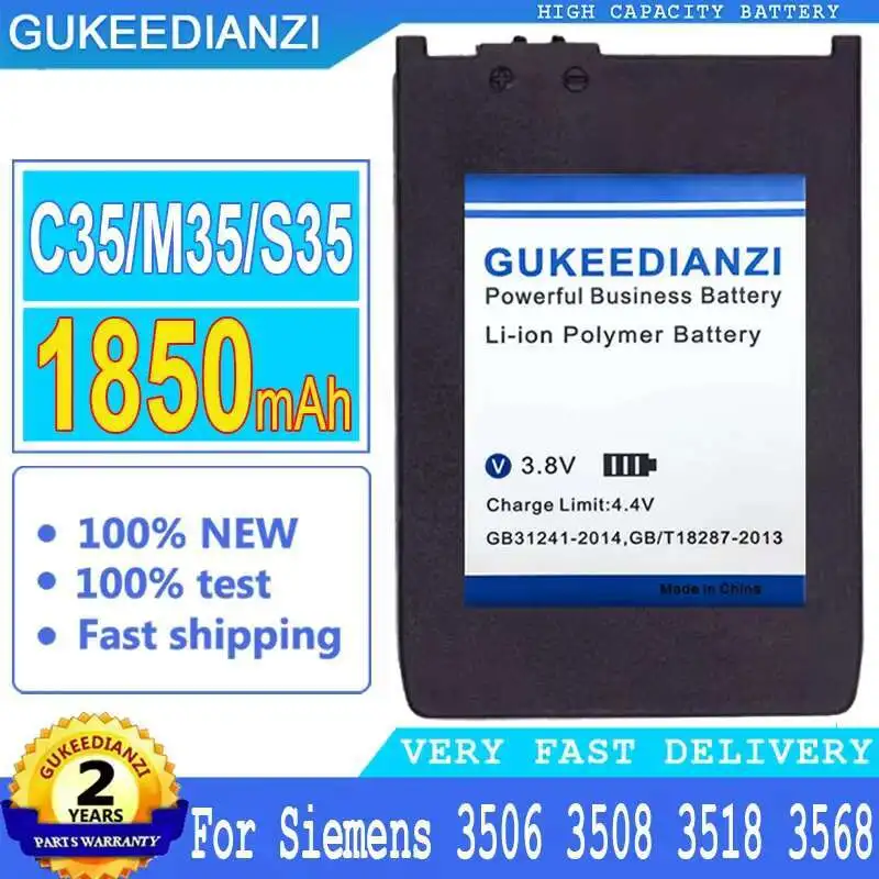 Аккумулятор для мобильного телефона C35 M35 S35 1850 мАч для Siemens 3506 3508 3518 3568 3608 C35 C35e C35i M35 P35 S35 S35i S46 S47
Аккумулятор для мобильного телефона C35 M35 S35 1850 мАч для Siemens 3506 3508 3518 3568 3608 C35 C35e C35i M35 P35 S35 S35i S46 S47