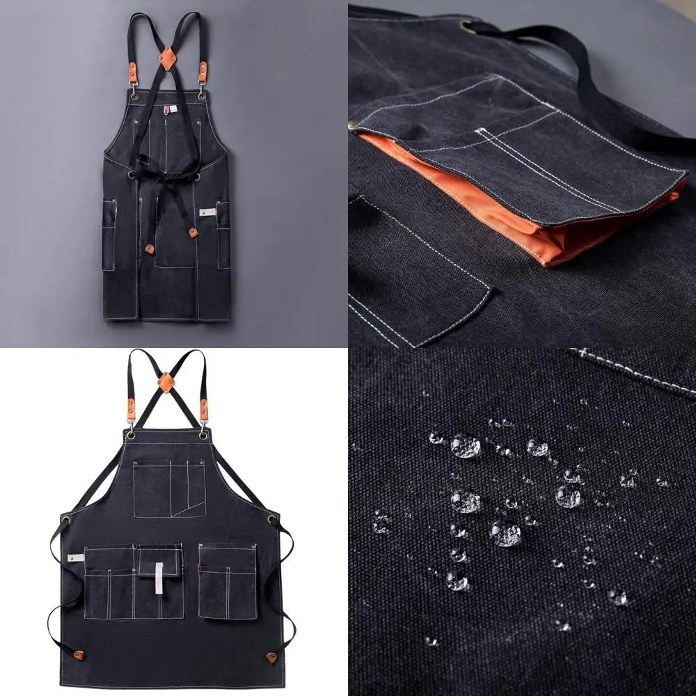 Men's Chef Apron with Large Pockets - 16oz Heavy Duty Cross Back for BBQ, Cooking
Men's Chef Apron with Large Pockets - 16oz Heavy Duty Cross Back for BBQ, Cooking