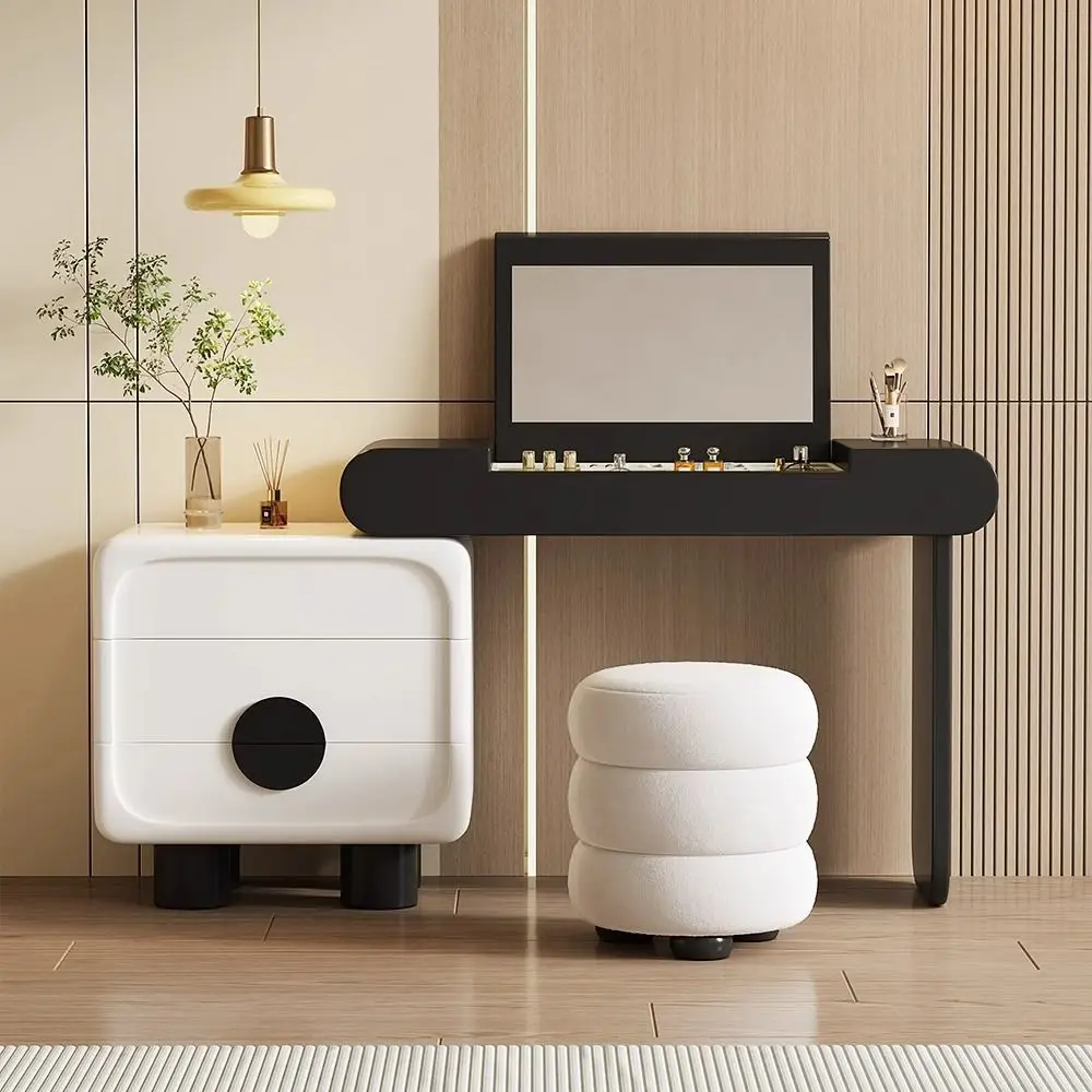 Modern simple dresser chest integrated bedroom retro cream retro style small apartment new clamshell makeup table
Modern simple dresser chest integrated bedroom retro cream retro style small apartment new clamshell makeup table