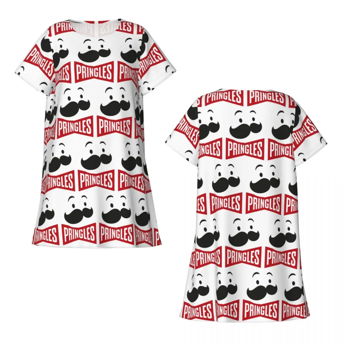 Custom Potato Crisps Chips Pringles Print Short Sleeves Nightdress For Sleeping Women Short Sleeve Nightgowns Soft Pajama Dress
Custom Potato Crisps Chips Pringles Print Short Sleeves Nightdress For Sleeping Women Short Sleeve Nightgowns Soft Pajama Dress