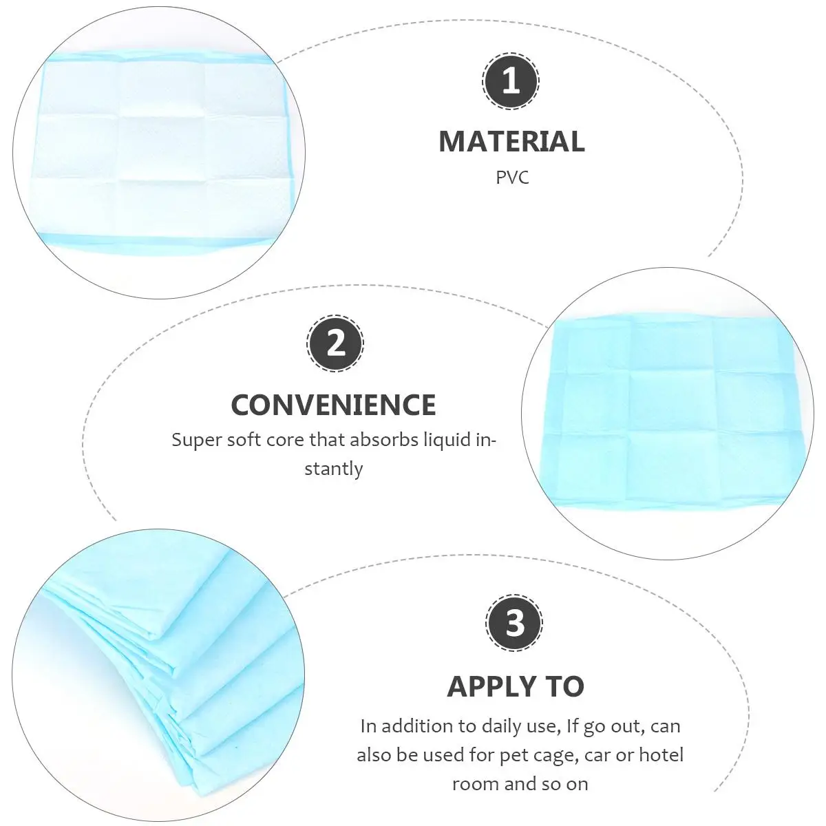 50 Pcs Pet Urine Pad Small Size Disposable Wee Pads for Dogs Puppy Training Absorbent Clean Pet Supplies
50 Pcs Pet Urine Pad Small Size Disposable Wee Pads for Dogs Puppy Training Absorbent Clean Pet Supplies