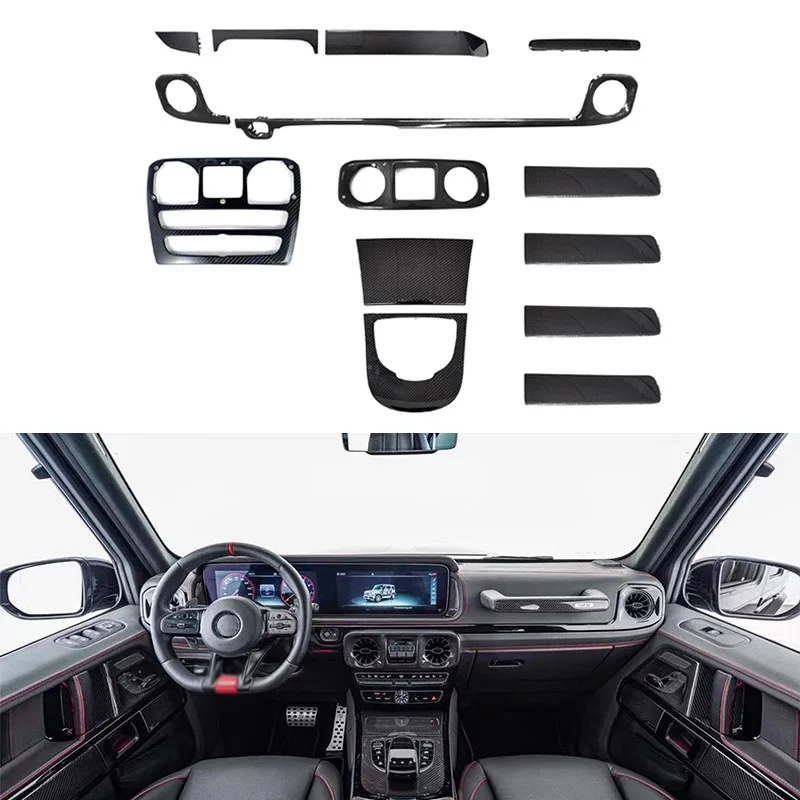 2019+ for G Class W464 W463A G500 G63 Auto Parts Carbon Finber Interior Decoration Parts for W464 G63 G500 Carbon Finber 14pcs
2019+ for G Class W464 W463A G500 G63 Auto Parts Carbon Finber Interior Decoration Parts for W464 G63 G500 Carbon Finber 14pcs