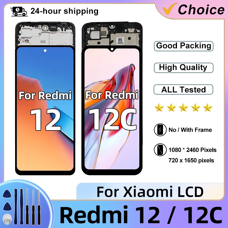 For Xiaomi Redmi 12 LCD Display Touch Screen Digitizer For Redmi 12C LCD Display POCO C55 22120RN86G 22120RN86I Replacement
For Xiaomi Redmi 12 LCD Display Touch Screen Digitizer For Redmi 12C LCD Display POCO C55 22120RN86G 22120RN86I Replacement