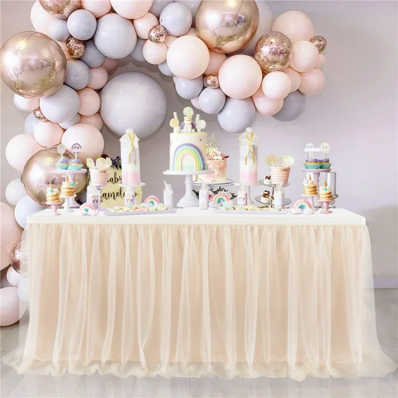 Tulle table skirt high-end gold-rimmed mesh wedding New Year's party decoration hotel supplies mesh table skirt table cover
Tulle table skirt high-end gold-rimmed mesh wedding New Year's party decoration hotel supplies mesh table skirt table cover