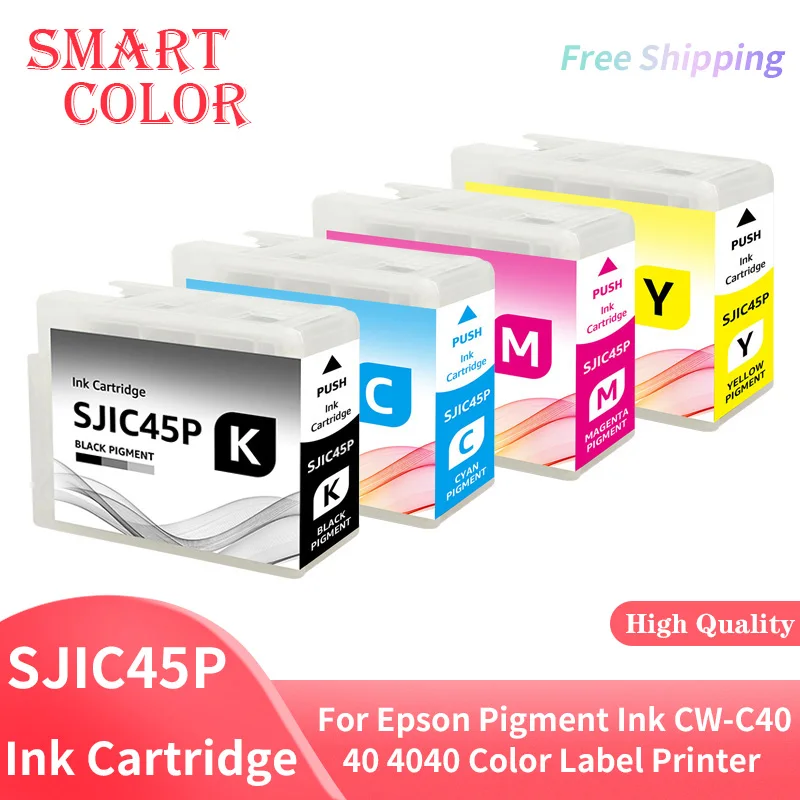 SJIC45P T52Q1 T52Q2 T52Q3 T52Q4 Совместимый картридж с чипом для пигментных чернил Epson CW-C4040 C4040 Цветной принтер для этикеток
SJIC45P T52Q1 T52Q2 T52Q3 T52Q4 Совместимый картридж с чипом для пигментных чернил Epson CW-C4040 C4040 Цветной принтер для этикеток