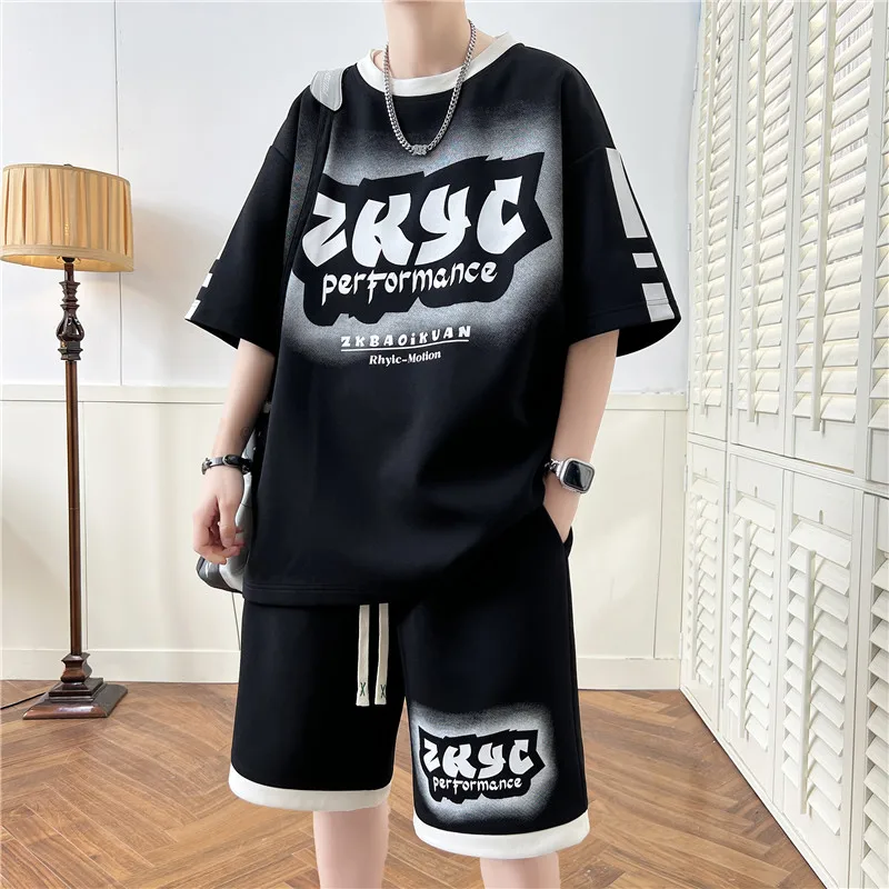 Fashion 2024 Summer Men's Sets Casual Two Pieces Short Sleeve T-Shirt And Shorts Outwear Top Tees&Knee-Length Pants Jogger Suits
Fashion 2024 Summer Men's Sets Casual Two Pieces Short Sleeve T-Shirt And Shorts Outwear Top Tees&Knee-Length Pants Jogger Suits