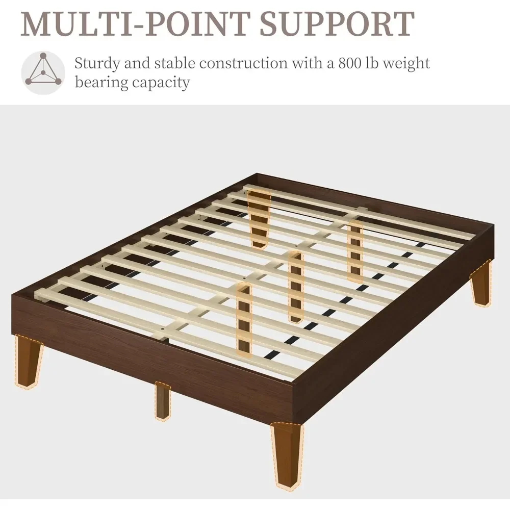 Full Bed Frame Natural Solid Wood Platform Bed with Wooden Slats Support, 12-inch Underbed Space for Storage
Full Bed Frame Natural Solid Wood Platform Bed with Wooden Slats Support, 12-inch Underbed Space for Storage