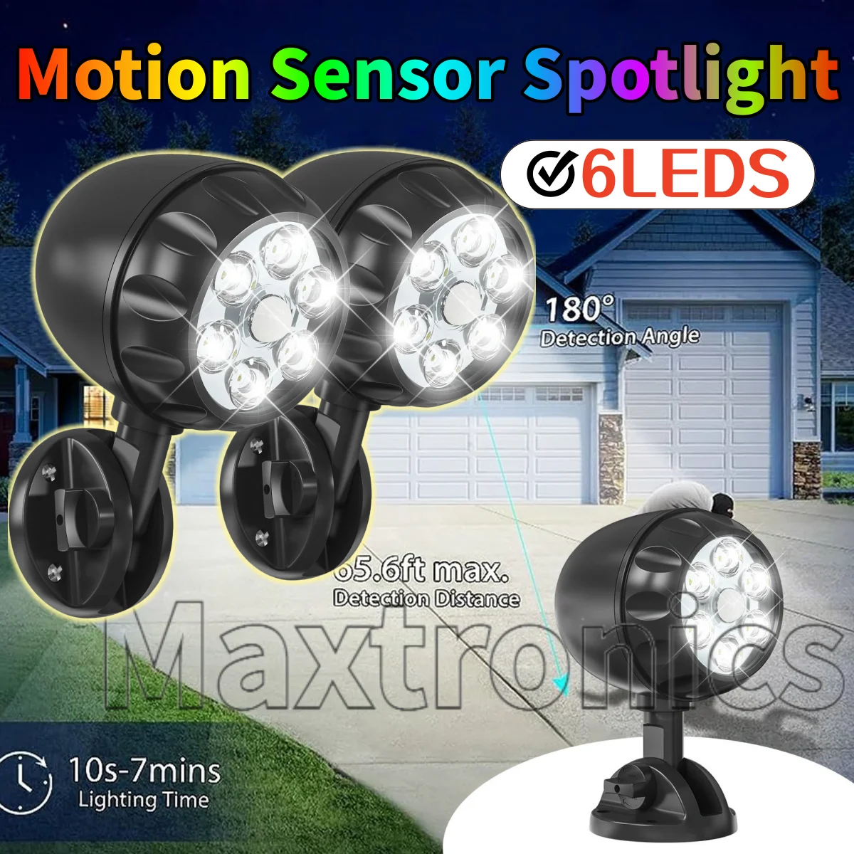 6W 6LEDS Motion Sensor Spotlight Highlight LED Outdoor Lamp for Garden Courtyard Wall Lamp Waterproof Garage Induction Lighting
6W 6LEDS Motion Sensor Spotlight Highlight LED Outdoor Lamp for Garden Courtyard Wall Lamp Waterproof Garage Induction Lighting