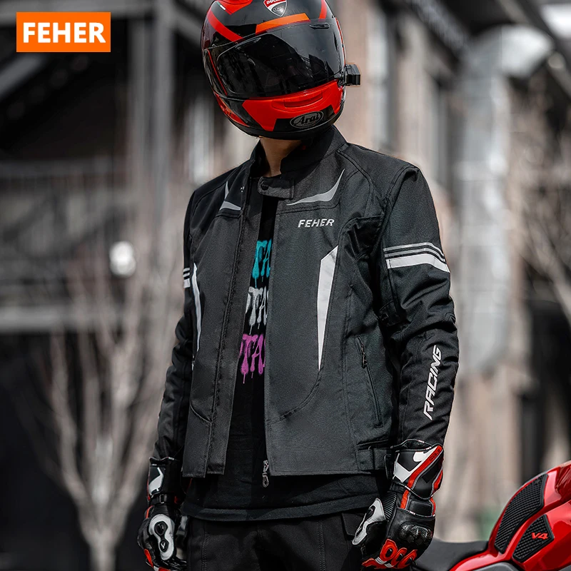 FEHER Men's Motorcycle Jacket Four Seasons 2 Layers Windproof and Waterproof Motorbike Jacket Keep Warm Anti-fall Riding Clothes
FEHER Men's Motorcycle Jacket Four Seasons 2 Layers Windproof and Waterproof Motorbike Jacket Keep Warm Anti-fall Riding Clothes