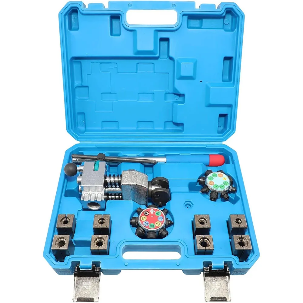 Brake Line and Tubing Flaring Tool Kit 45 and 37 Degree Single Double and Bubble Flare for 3/16" 1/4" 5/16" 3/8" 4.75mm Tubing
Brake Line and Tubing Flaring Tool Kit 45 and 37 Degree Single Double and Bubble Flare for 3/16" 1/4" 5/16" 3/8" 4.75mm Tubing