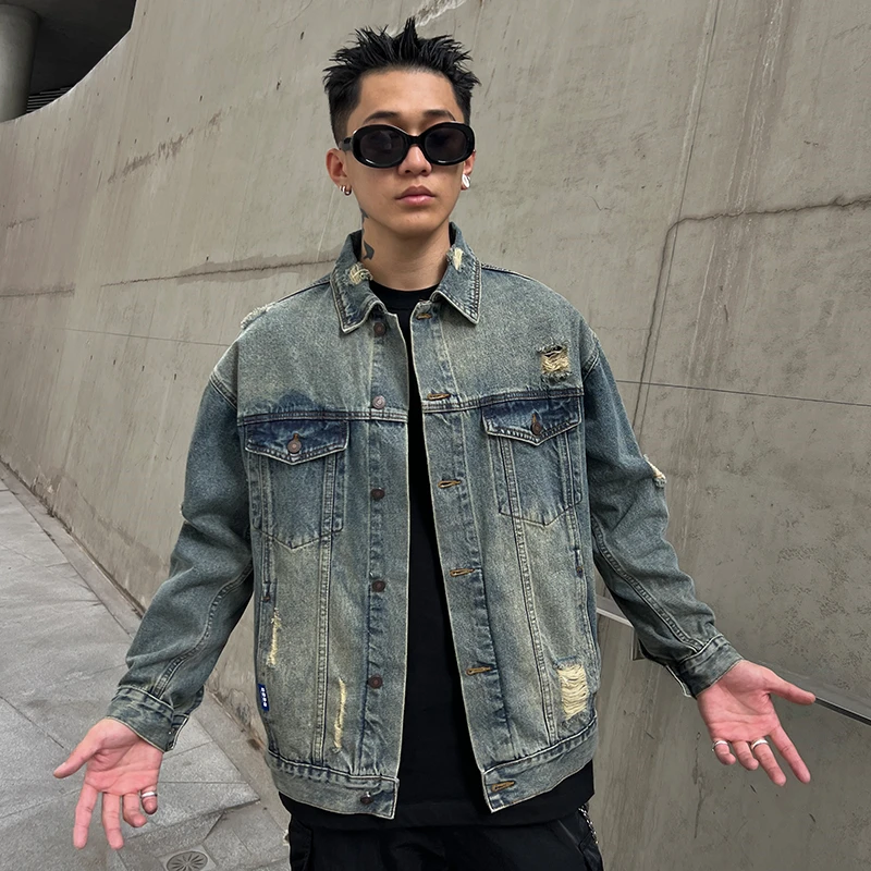 Spring Autumn Men's Streetwear Trendy Fashion Plus Size Loose Casual Vintage Ripped Denim Motorcycle Jacket Jeans Coat
Spring Autumn Men's Streetwear Trendy Fashion Plus Size Loose Casual Vintage Ripped Denim Motorcycle Jacket Jeans Coat