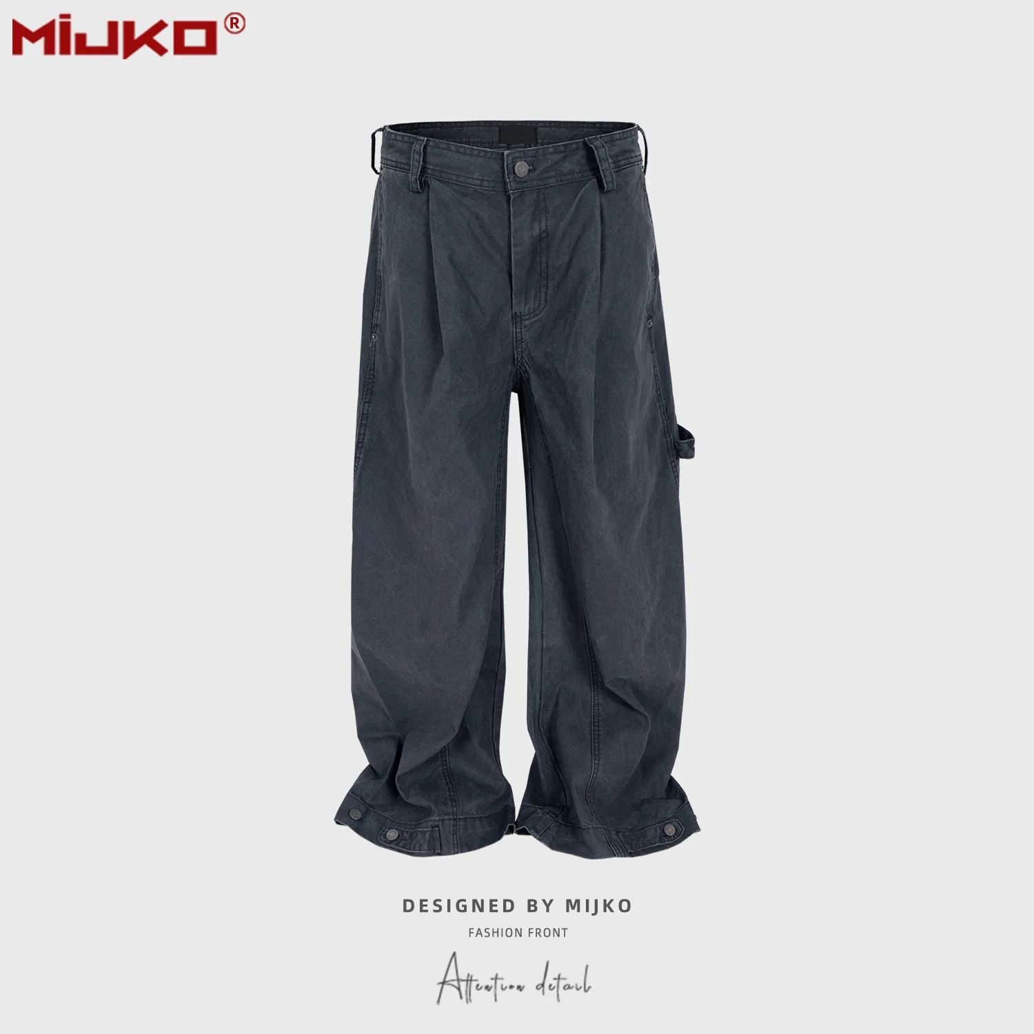 MIJKO Army Green Grey Men's Jeans Vintage Straight-Leg Casual Cargo Pants American Clean-Fit
MIJKO Army Green Grey Men's Jeans Vintage Straight-Leg Casual Cargo Pants American Clean-Fit