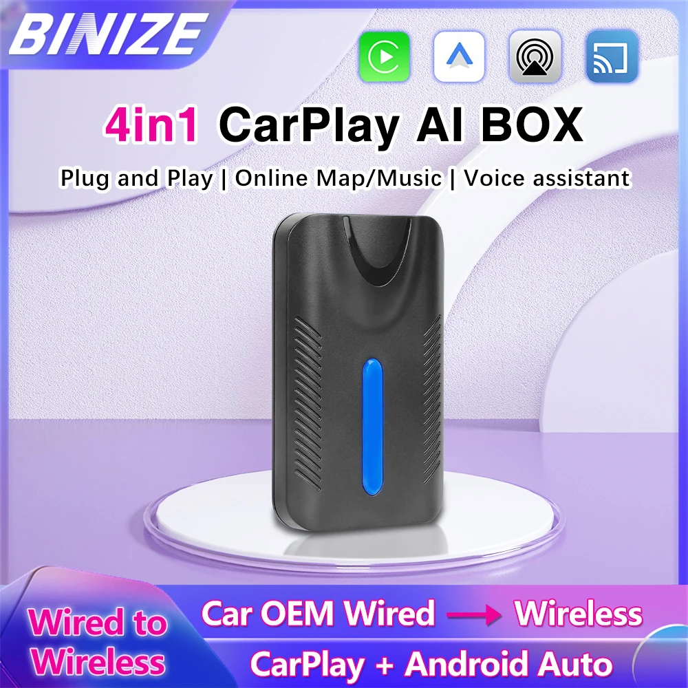 Binize беспроводной адаптер Carplay, беспроводной автомобильный проводной и беспроводной адаптер Android, Wi-Fi, Bluetooth, подключи и работай для Toyota, Mazda, Nissan, Kia
Binize беспроводной адаптер Carplay, беспроводной автомобильный проводной и беспроводной адаптер Android, Wi-Fi, Bluetooth, подключи и работай для Toyota, Mazda, Nissan, Kia