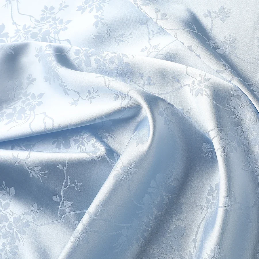 Embossed Floral Jacquard Satin Cloth Smooth Lustrous Fabric Ideal For Evening Dress Bridal Outfit Traditional Qipao DIY Crafts
Embossed Floral Jacquard Satin Cloth Smooth Lustrous Fabric Ideal For Evening Dress Bridal Outfit Traditional Qipao DIY Crafts