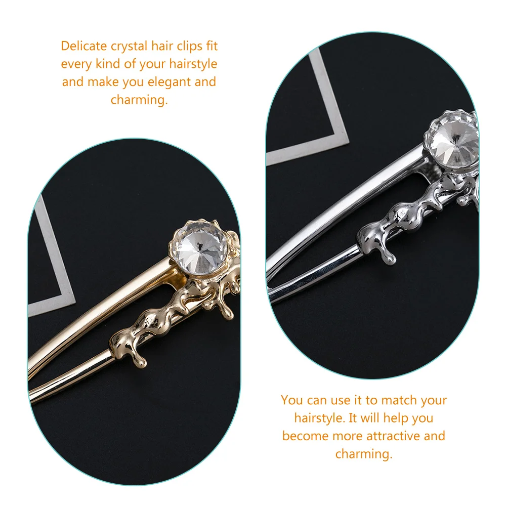 2Pcs Metal Hairpins Crystal Clips Durable Firm Hold Wedding Accessories Girls Barrette Decorative Styling
2Pcs Metal Hairpins Crystal Clips Durable Firm Hold Wedding Accessories Girls Barrette Decorative Styling