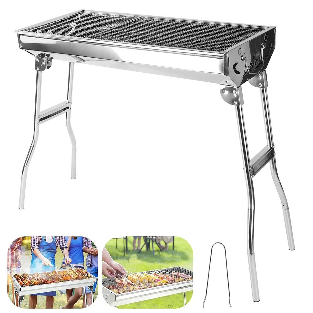 Folding Barbecue Charcoal Grill Portable BBQ Grill Stainless Steel Picnic Barbecue Tool for Outdoor Picnic Camping Party
Folding Barbecue Charcoal Grill Portable BBQ Grill Stainless Steel Picnic Barbecue Tool for Outdoor Picnic Camping Party