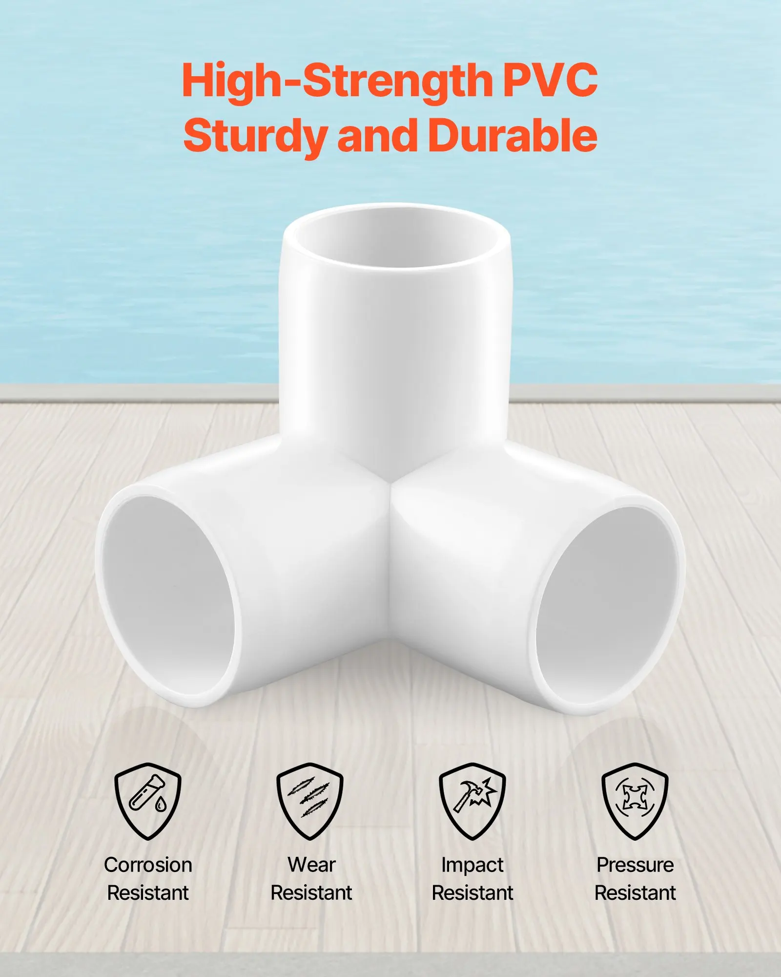 3-Way PVC Fittings 10-Pack PVC Pipe Joints Elbow Connector For PVC Pipe
3-Way PVC Fittings 10-Pack PVC Pipe Joints Elbow Connector For PVC Pipe