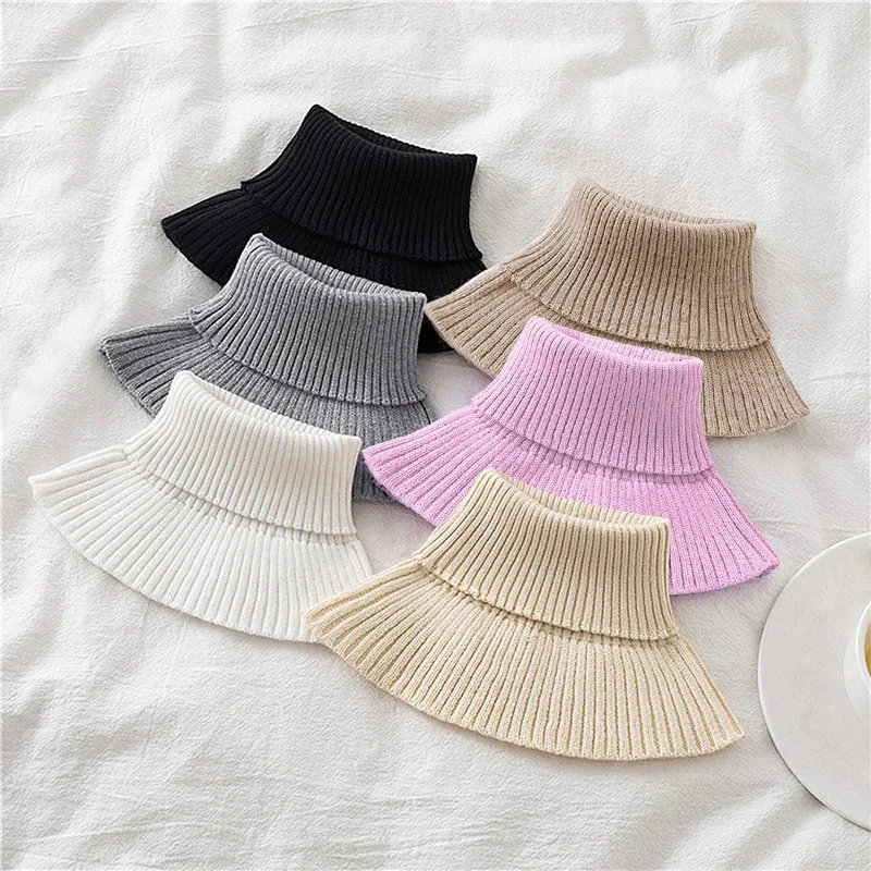 Fashion Autumn Winter Knitted Fake Collar Scarf Women Warm Turtleneck Neck Warmer Detachable Winter Warm Windproof Scarf
Fashion Autumn Winter Knitted Fake Collar Scarf Women Warm Turtleneck Neck Warmer Detachable Winter Warm Windproof Scarf
