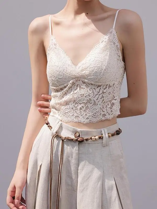 White Lace Strap Vest Women's Inner Wear Summer Integrated Chest Pad One-Piece Underwear Base Layer Outerwear Tube Top
White Lace Strap Vest Women's Inner Wear Summer Integrated Chest Pad One-Piece Underwear Base Layer Outerwear Tube Top