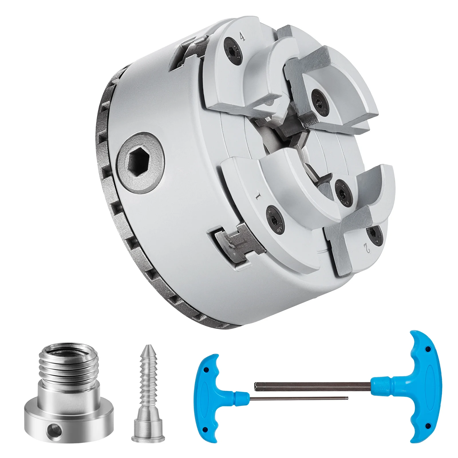 SucceBuy Metal Lathe Chuck 4-Jaw 2.75" or 3.75" Diameter Turning Machine Accessories Self-centering Tool for Precision Machining
SucceBuy Metal Lathe Chuck 4-Jaw 2.75" or 3.75" Diameter Turning Machine Accessories Self-centering Tool for Precision Machining