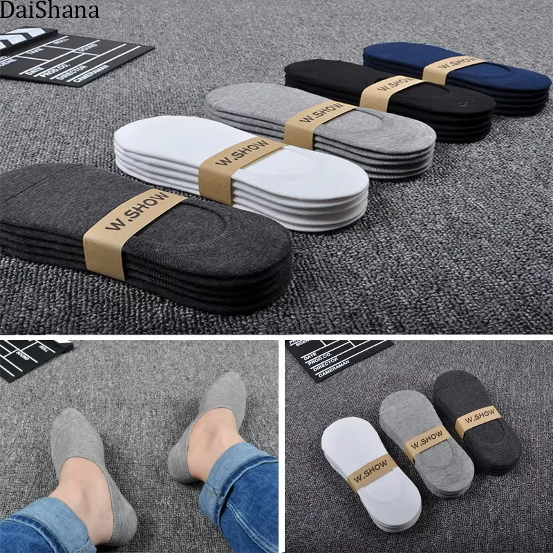 5 Pairs Summer Thin Invisible Cotton Men's Socks Silicone Non-Slip Sock For Men Breathable Pure Color Socks Fashion Boat Socks
5 Pairs Summer Thin Invisible Cotton Men's Socks Silicone Non-Slip Sock For Men Breathable Pure Color Socks Fashion Boat Socks