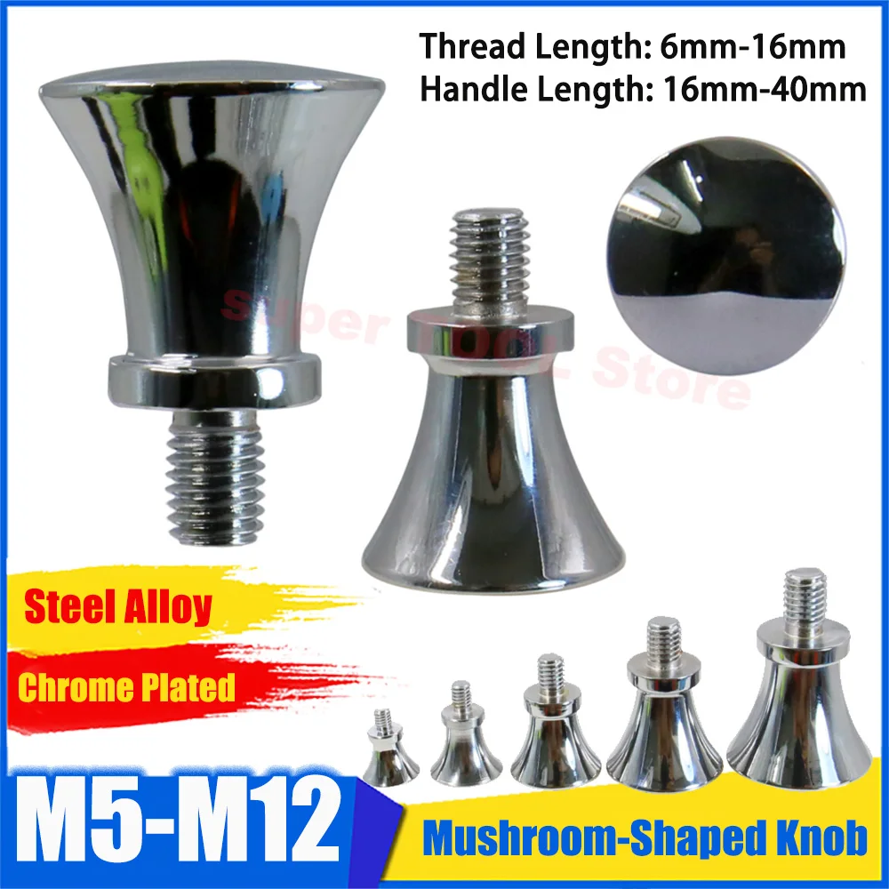 1Pc Mushroom‑Shaped Knob Carbon Steel Chrome Plated M5 M6 M8 M10 M12 Industrial Hardware Fittings Machine Tool Mini Handle Parts
1Pc Mushroom‑Shaped Knob Carbon Steel Chrome Plated M5 M6 M8 M10 M12 Industrial Hardware Fittings Machine Tool Mini Handle Parts