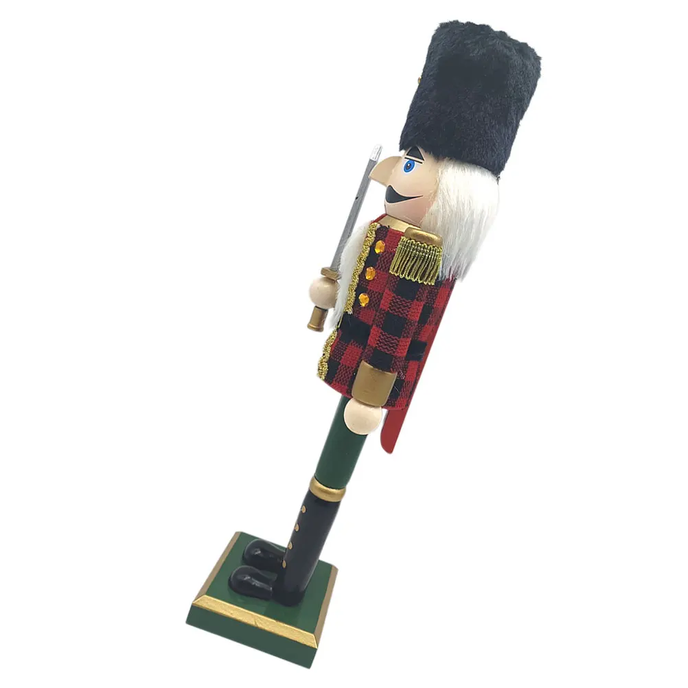 Wood Nutcracker Soldier Figurine Royal Style Christmas Decorations Festive Plaid Fabric Unique Personality LL0067
Wood Nutcracker Soldier Figurine Royal Style Christmas Decorations Festive Plaid Fabric Unique Personality LL0067