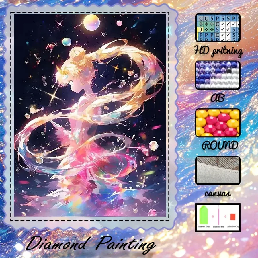 1 piece - 5D-DIY - Flocking cloth - Special drill - Diamond painting set - Princess, universe - Mosaic - Diamond art
1 piece - 5D-DIY - Flocking cloth - Special drill - Diamond painting set - Princess, universe - Mosaic - Diamond art
