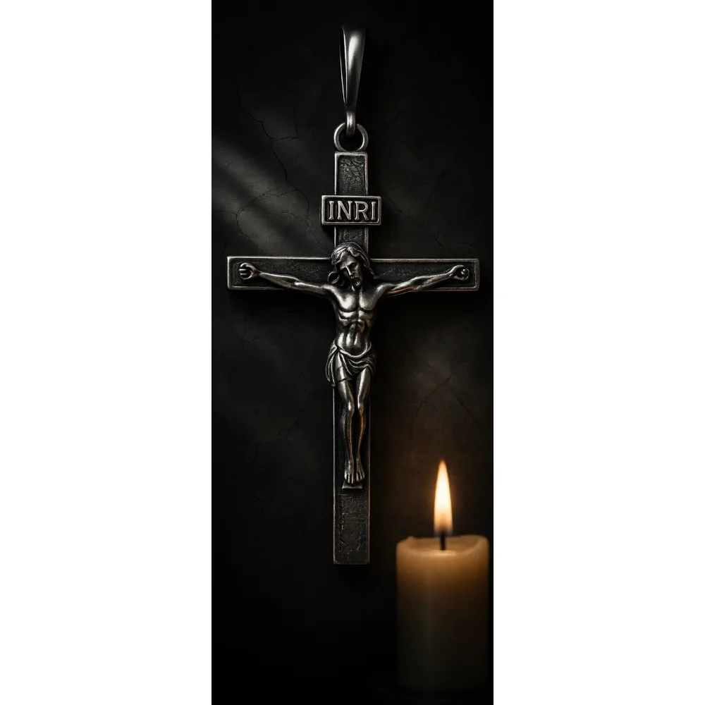 Кулон-крест из серебра 925 пробы INRI, распятие Иисуса, религиозное украшение унисекс
Кулон-крест из серебра 925 пробы INRI, распятие Иисуса, религиозное украшение унисекс