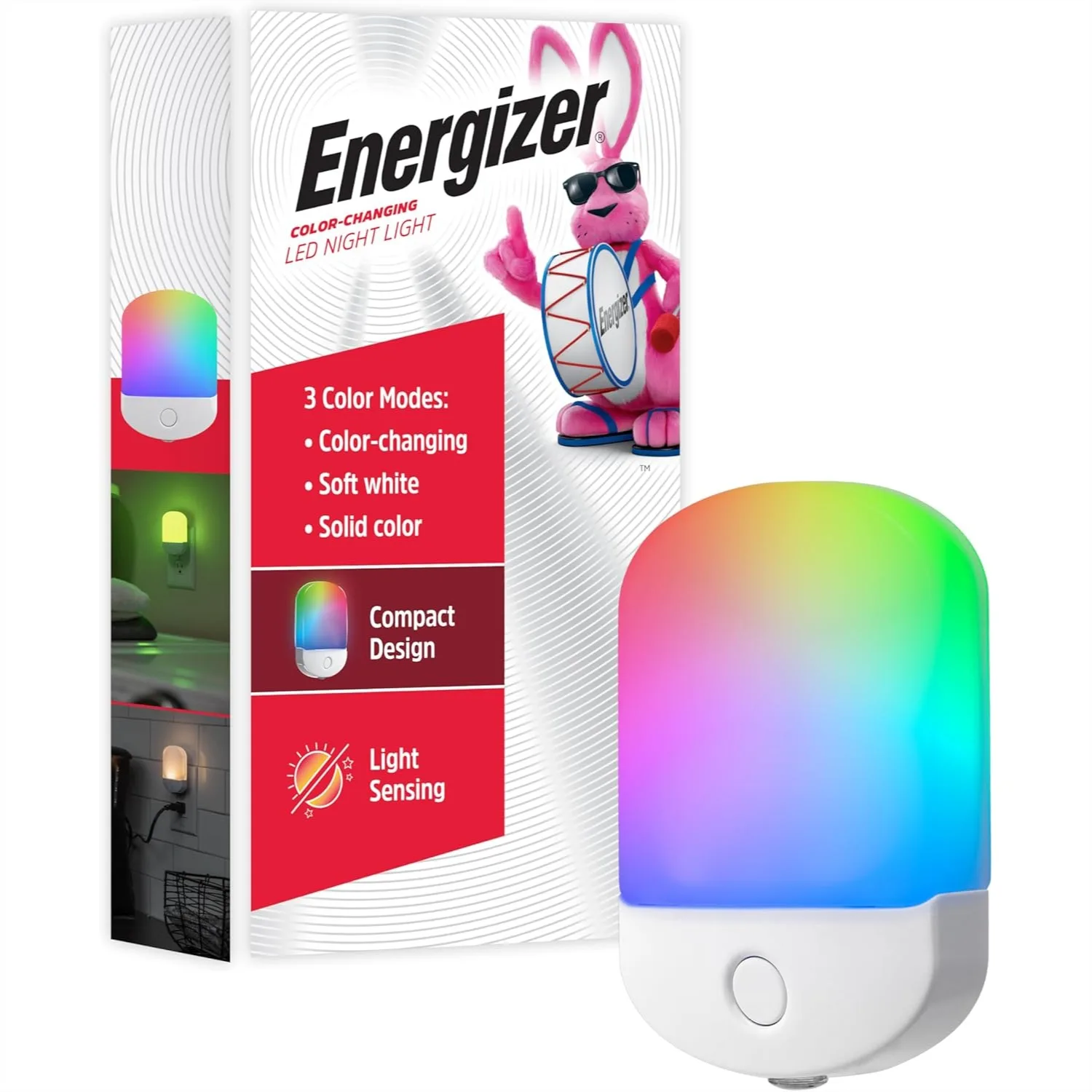 Color Changing Night Light for Bedroom, Bathroom, Hallway, Nursery - 8 Colors, Auto Dusk to Dawn Sensor
Color Changing Night Light for Bedroom, Bathroom, Hallway, Nursery - 8 Colors, Auto Dusk to Dawn Sensor