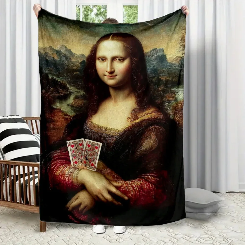 Фланелевое одеяло Mona Lisa с художественным принтом, всесезонное, для дома, офиса, дивана и путешествий
Фланелевое одеяло Mona Lisa с художественным принтом, всесезонное, для дома, офиса, дивана и путешествий